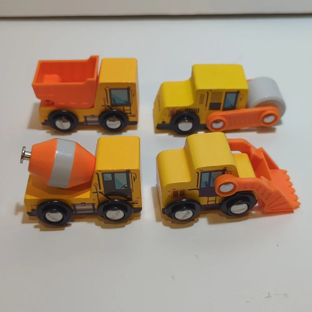 J'adore nature wood construction vehicles dump truck cement truck roller bucket